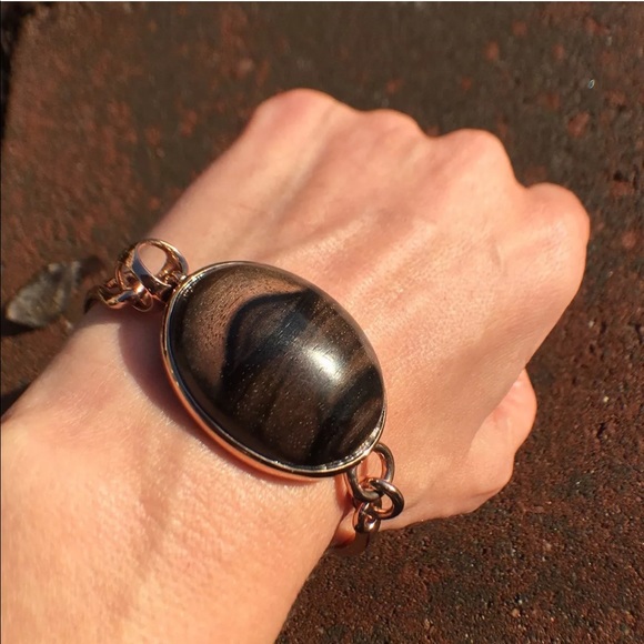 Di Modolo 18k Rose Gold Silver Bangle Bracelet - Picture 5 of 7